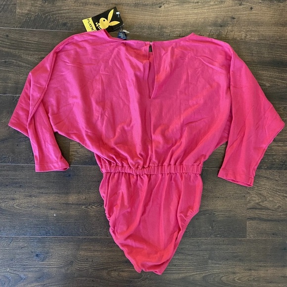 Vintage Playboy Playmate Bunny bodysuit Pink size medium NEW - Picture 2 of 6